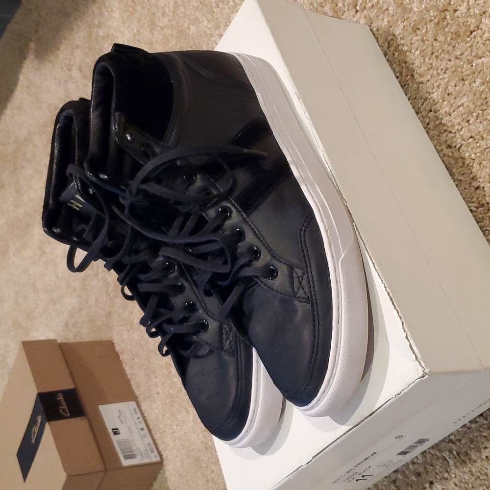 Huf Soto mid premium black leather and suede sz 11 worn 3 times